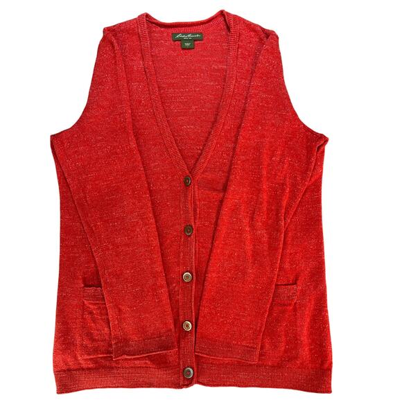 Eddie Bauer cardigan‎ women’s large Cotton Preppy Office Academia Lightweight - Picture 4 of 8